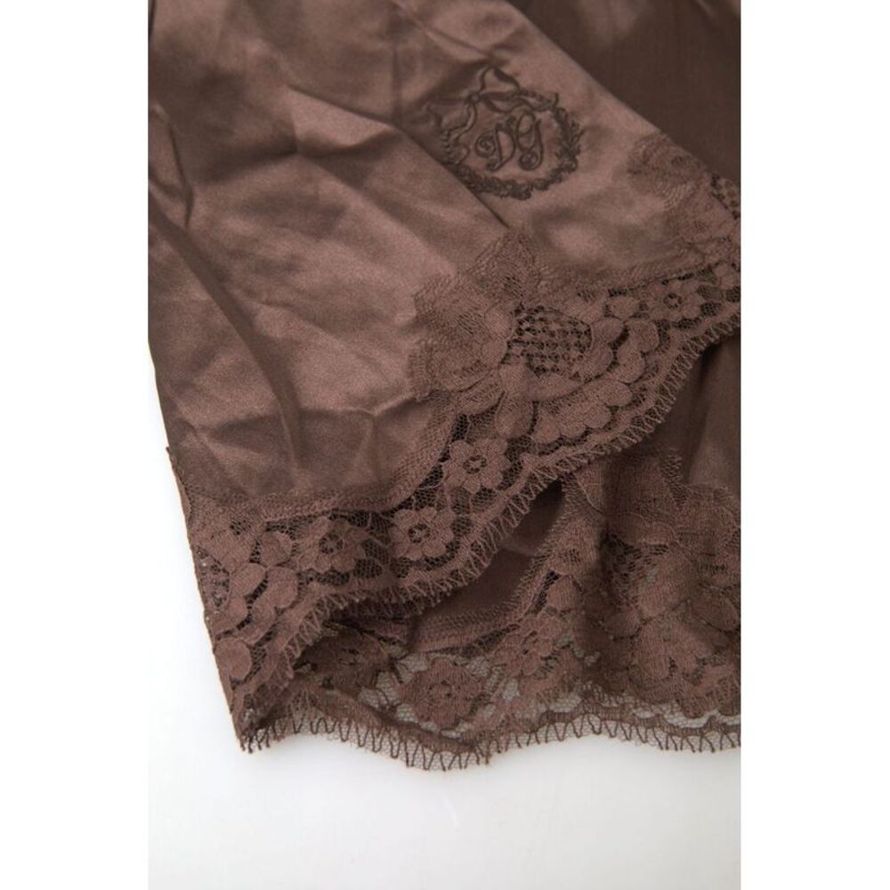 Dolce & Gabbana Silk Blend Camisole Top in Women's Brown - Picture 6 of 6